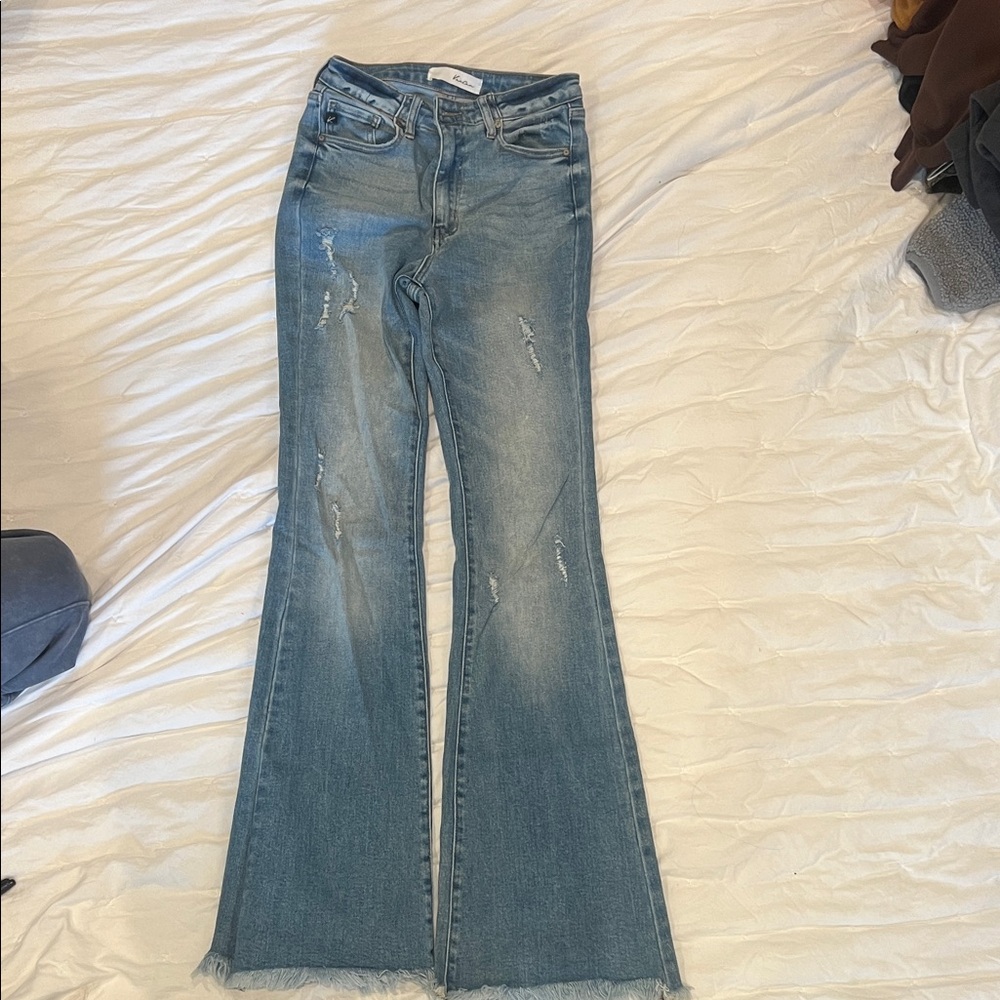 KanCan Light Blue Distressed Flare Jeans